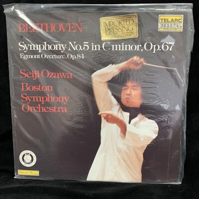 BEETHOVEN Symphony #5 & Egmont - SEIJI OZAWA & Boston - TELARC ST LP - Image 1 of 4