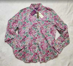 Neu J Crew Slim Fit geknöpftes Damenhemd in Liberty Edna Blumenmuster - Bild 1 von 10
