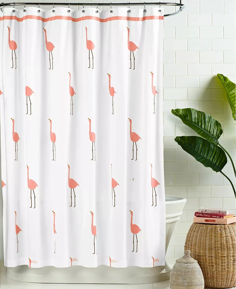 Whim by Martha Stewart Pink Flamingo 100% Cotton Shower Curtain 72 X 72 - Image 1 of 1