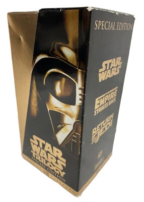 Star Wars Trilogy Special Edition VHS Box Set 3 Tapes Gold Empire Strikes Back - Image 1 of 4