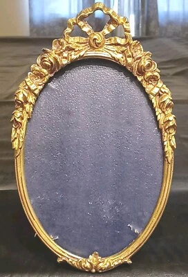 Marco de fotos antiguo de latón 19c Estate con soporte H.Leitao Lisboa Portugal artista Foto 1 de 4