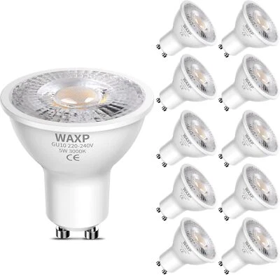 GU10 LED Spotlight Bulbs Non Dimmable Energy Saving 365LM 6500K Cool White 10PCS - Image 1 of 4