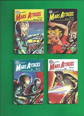 MARTE ATTACCHI MINI COMICS 1988 1,2,3,4 TOPPS QUASI NUOVO/M SET COMPLETO DA SCATOLE SIGILLATE - Immagine 1 di 3
