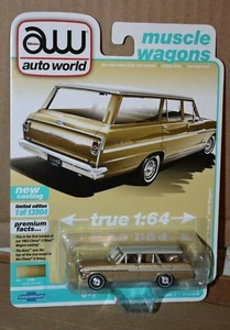 AUTO WORLD 1963 CHEVY II NOVA 400 WAGON 1:64 1 OF 13904 NEU - Bild 1 von 7