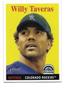 Willy Taveras 2007 Topps Heritage impresión corta #49 Colorado Rockies SP - Imagen 1 de 2