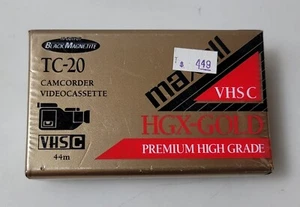 Maxell TC-20 VHS-C HGX-Gold Premium High Grade Videocassette Brand New Sealed - Imagen 1 de 2