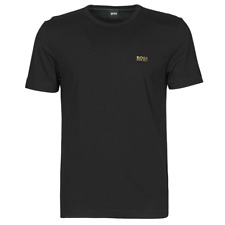 HUGO BOSS Regular Fit Tee T-Shirt with Contrast Detail Black NEW with TAGS