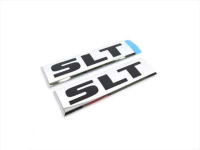 08-18 DODGE RAM TRUCKS CROMO SLT EMBLEMA PLACA DE IDENTIFICAÇÃO CRACHÁ CONJUNTO DE 2 OEM NOVO MOPAR - Imagem 1 de 4