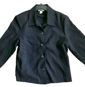 NWOT Briggs Black Jacket Blazer Button Down Womens Size 2X
