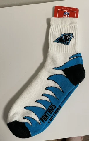 Carolina Panthers NFL Mens Socks Size 10-13 Rage Sharktooth Vintage Cover