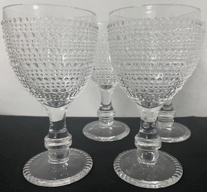 Nuovo set di 4 calici acqua e vino cupcakes e cashmere trasparente HOBNAIL (9,97 OZ) - Foto 1 di 2