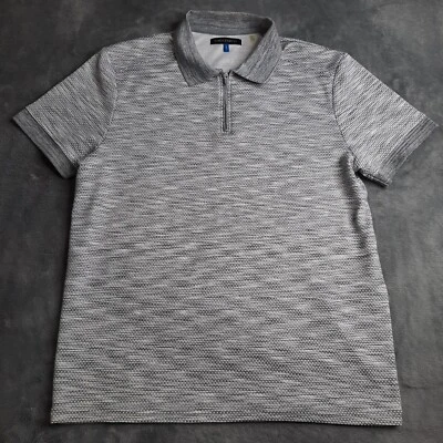 Camisa Polo Vince Camuto Manga Corta Para Hombre Grande Gris 1/4 Cremallera Golf Rendimiento Foto 1 de 4