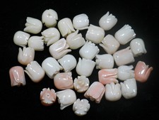 ~(coral) ~7mm~7.5mm/8.5.34pcs(ec50 3). Beauty Hand Carving Cameo