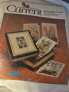 1982 Current Keepsake Needlepoint Note Card Set & 12 Cards or Adj To Hold Cell - Picture 1 of 9