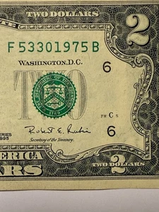 1975 Year Note Two Dollar Bill $2 30 Year Old Note Pair Of 3 Fancy Serial Number - Picture 1 of 10