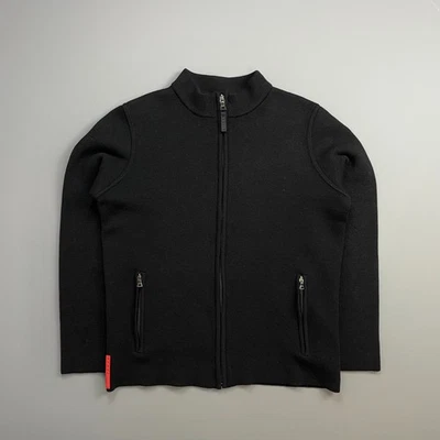 Prada Sport Black 2007 Wool Knit Zip-Through Cardigan Jacket - 50 (M/S) - Image 1 of 4