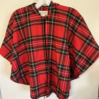 O'Neil de Dublín Hecho en Irlanda Niñas Rojo Tartán Cuadros Capucha Capa Med Nuevo Sin Etiquetas Foto 1 de 4