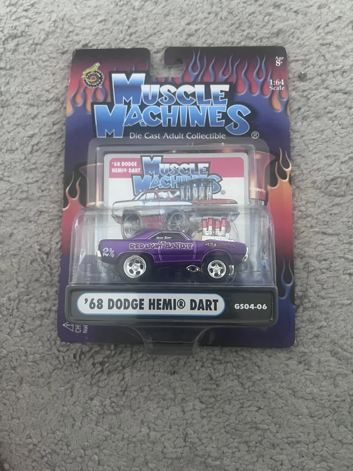 2005 Muscle Machines #GS04-06 1968 Dodge Hemi Dart 'Red Light Bandit' in pink - Image 1 of 1