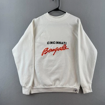 Sudadera De Colección Cincinnati Bengals Para Hombre XL (Se Ajusta a Talla Pequeña) Cuello Redondo Años 80 Logo7 Foto 1 de 4