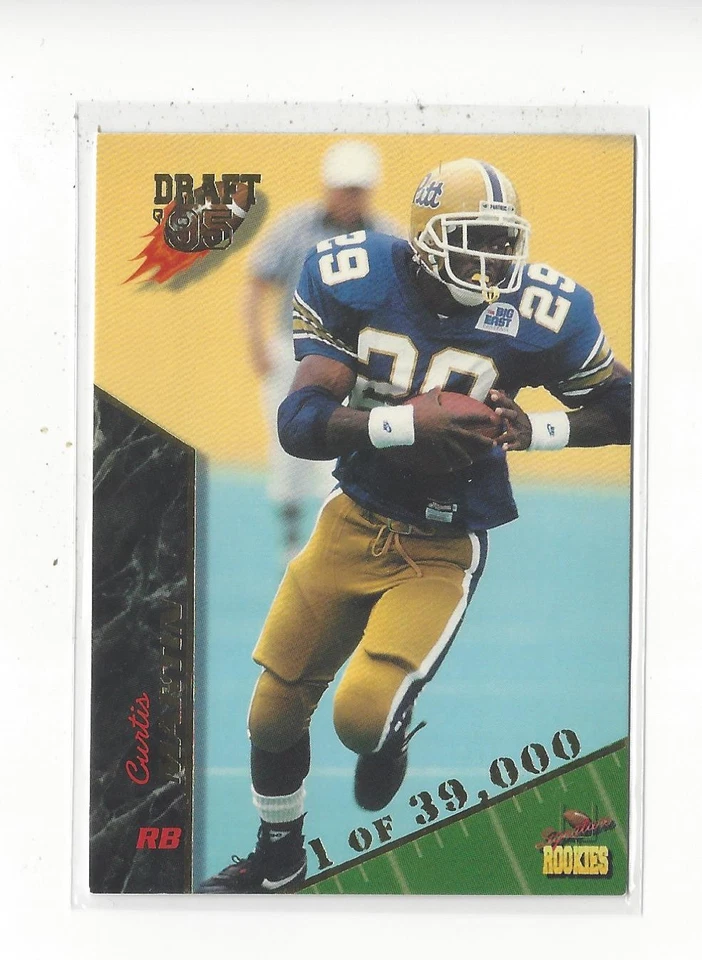 1995 Signature Rookies #49 Curtis Martin RC Rookie Pitt Patriots Jets - Image 1 of 1