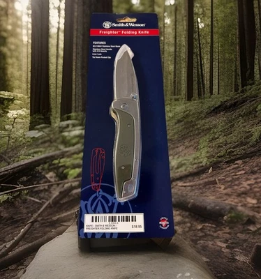 SMITH & WESSON - CUCHILLO PLEGABLE DE CARGUERO - HOJA DE 3,1 PULGADAS - 7,6 EN TOTAL (INO INOXIDABLE) Foto 1 de 4