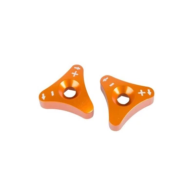 Tusk Billet WP Fork Adjuster Knobs Orange For KTM 1090 Adventure R 2017-2019 - Image 1 of 4