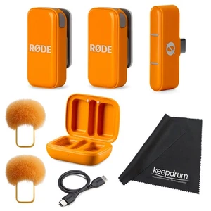 Rode Wireless Micro Mikrofon-System USB-C für Smartphones Orange mit Tuch - Picture 1 of 9
