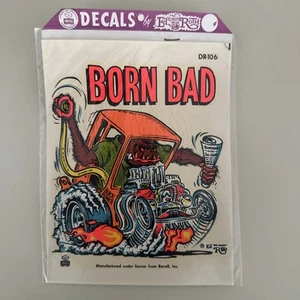 Calcomanía tobogán acuático vintage años 60 Born Bad Impko Rat Fink Ed Roth (NOS) - Imagen 1 de 2