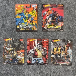 Hot Wheels Premium Marvel X-MEN Complete Set Of 5 Ford Coe , Chevy Nova , Combat - Picture 1 of 23