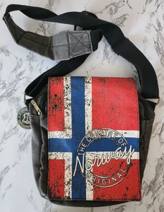 Robin Ruth Crossbody Purse Satchel Messenger Norway Flag - Picture 1 of 7