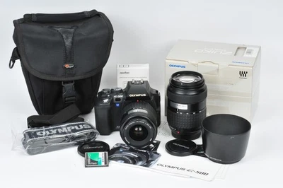 Olympus E-500 8MP Digital SLR 2 Lens Kit with 14-45mm & 40-150mm Case & CF Card - Imagem 1 de 4