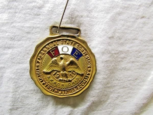 NEW LISTING -Vintage Watch Fob -1911 - Fraternal Order of Eagles - Akron (A191 - Picture 1 of 3