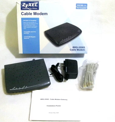 ZyXEL BRG-35503 DOCSIS 3.0 Cable Modem IPv4 + IPv6 Compatible  NEW - OPEN BOX - Image 1 of 4