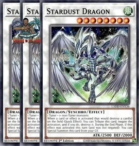 Yugioh! 3x Stardust Dragon L5DD-ENY36 Common 1st Ed NM - Picture 1 of 1