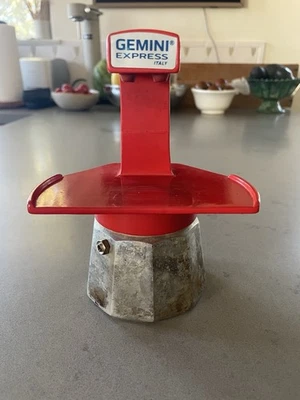 Máquina de café expresso usada GEMINI EXPRESS fogão vermelho - Imagem 1 de 4