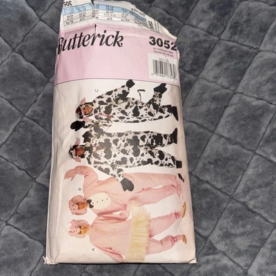 BUTTERICK PATTERN #3052- ADULT PIG & COW SIZE XS,S,M,L - Image 1 of 2