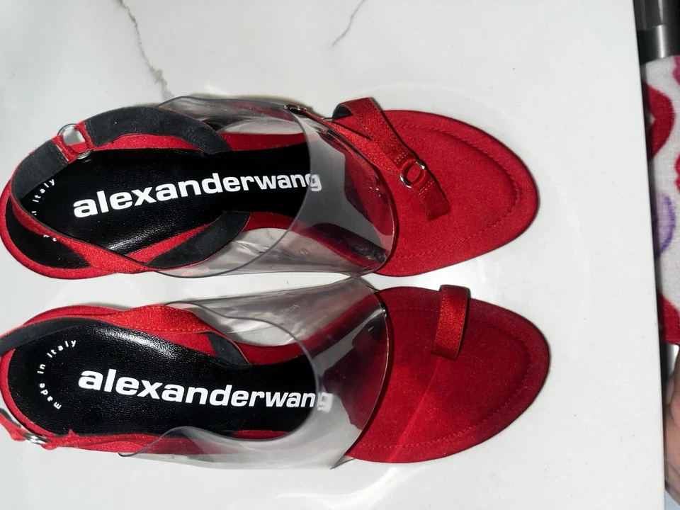 Tacones Alexander Wang Nuevos Talla 36 Rojo Y PVC Foto 1 de 4