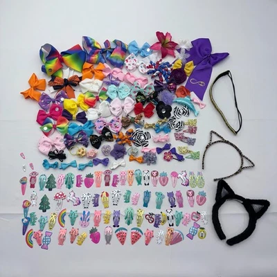 Lote de 150+ Accesorios para el Cabello Niñas Lazos Clips a Presión Diademas Correas Flores Foto 1 de 4