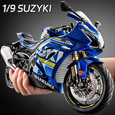 1:9 SUZUKI GSX-1000R Hayabusa Modelli Moto Giocattoli Stampati Sotto Pressione V - Immagine 1 di 4