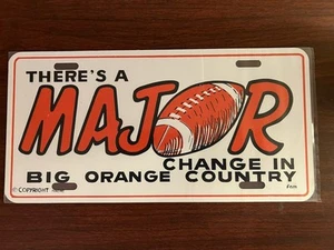 Vintage Tennessee Vols Football Metal License Plate - Picture 1 of 3