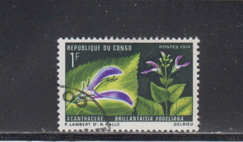 REP. CONGO: 1970 - USADO - SCOTT # 222 PLANTAS / FLORES Foto 1 de 1