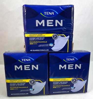 NUEVO TENA Hombres Protector Absorbente Máximo 144 Unidades (3x48) Protectores para Incontinencia Foto 1 de 2