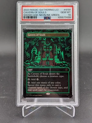 MTG - Cavern of Souls Neon Green Ink Showcase - PSA 10 Graded - SPG LCI 0410f - Image 1 of 2