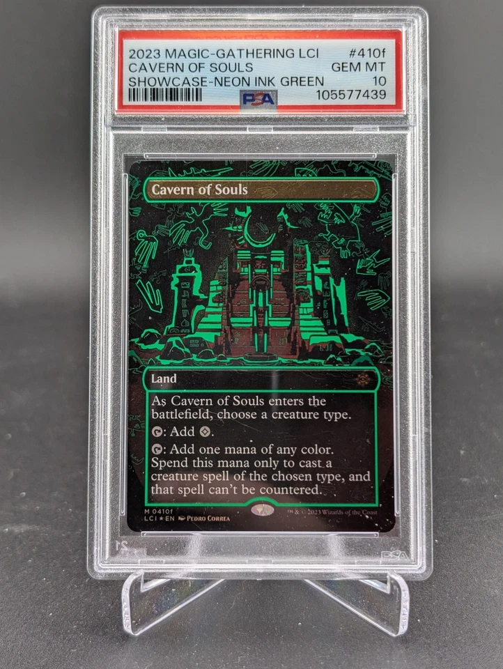 MTG - Cavern of Souls Neon Green Ink Showcase - PSA 10 Graded - SPG LCI 0410f - Image 1 of 2