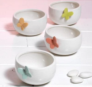 4 Stück Bonboniere Schalen 8 cm Porzellan Sammlung Butterfly Mandeln by Paben - Bild 1 von 1