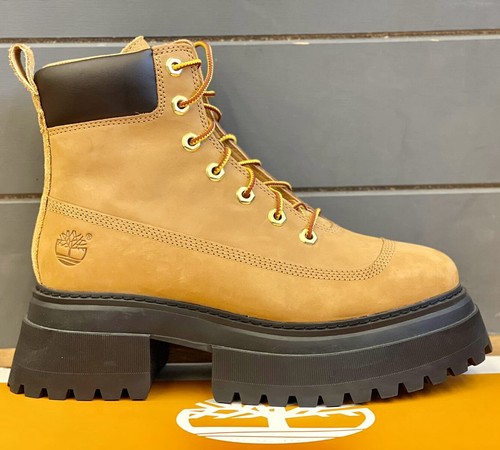 Timberland Stivali donna Sky stringati plateau grano nuovi con scatola