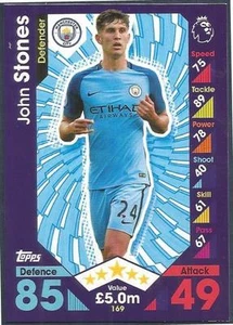 TOPPS MATCH ATTAX 2016-17 #169-MANCHESTER CITY-JOHN STONE - Imagen 1 de 1