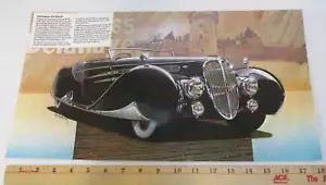 1939 Delahaye 165 California Autodruck Bild laminiert 18x10 Werbung - Bild 1 von 2