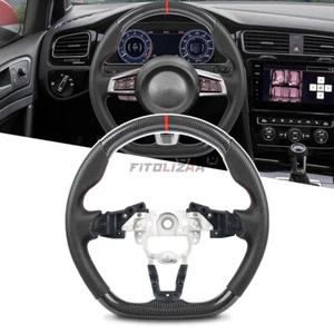 3K Carbon Fiber Steering Wheel For Mazda MX5 Miata ND 2015-2024 Nappa Grips - Imagen 1 de 8