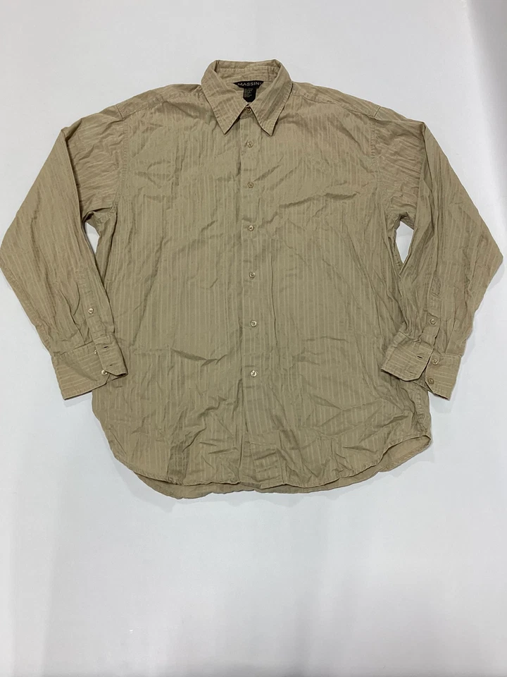 Camisa Para Hombres Massini Marrón Manga Larga Con Botones Grande Usada en Excelente Condición Foto 1 de 4